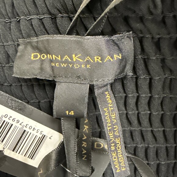 New DONNA KARAN NEW YORK Womens Size 14 Black Wide Leg Halter Jumpsuit Cocktail - Picture 15 of 15